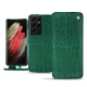 Custodia in pelle Samsung Galaxy S21 Ultra - Crocodile pino