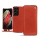 Samsung Galaxy S21 Ultra leather case - Arange clouquié
