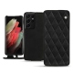 Capa em pele Samsung Galaxy S21 Ultra - Negre poudro - Couture