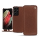 Lederschutzhülle Samsung Galaxy S21 Ultra - Marron délicat
