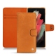 Samsung Galaxy S21 Ultra leather case - Mandarine vintage ( Pantone 165C ) 