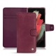 가죽 커버 Samsung Galaxy S21 Ultra - Prune vintage ( Pantone 512C ) 