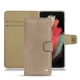 Samsung Galaxy S21 Ultra leather case - Taupe vintage ( Pantone 7530C ) 