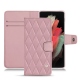 Lederschutzhülle Samsung Galaxy S21 Ultra - Rose - Couture ( Nappa - Pantone 2365C ) 