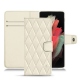 Funda de piel Samsung Galaxy S21 Ultra - Blanc - Couture ( Bologna - White ) 