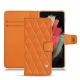 가죽 커버 Samsung Galaxy S21 Ultra - Orange - Couture ( Nappa - Pantone 1495U ) 