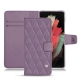 Housse cuir Samsung Galaxy S21 Ultra - Lilas - Couture ( Nappa - Pantone 2645U ) 