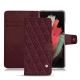 Funda de piel Samsung Galaxy S21 Ultra - Lie de vin - Couture ( Pantone 5115C ) 