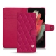 Samsung Galaxy S21 Ultra leather case - Rose fluo - Couture