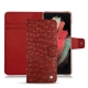 Funda de piel Samsung Galaxy S21 Ultra - Autruche ciliegia