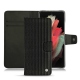 Custodia in pelle Samsung Galaxy S21 Ultra - Abaca nero
