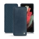 Capa em pele Samsung Galaxy S21 Ultra - Jean vintage ( Roughtcut - Pantone 285U  ) 