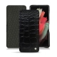 Housse cuir Samsung Galaxy S21 Ultra - Crocodile nero