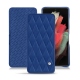 Lederschutzhülle Samsung Galaxy S21 Ultra - Bleu océan - Couture ( Nappa - Pantone 293C ) 