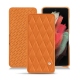 Housse cuir Samsung Galaxy S21 Ultra - Orange - Couture ( Nappa - Pantone 1495U ) 