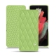 硬质真皮保护套 Samsung Galaxy S21 Ultra - Vert olive - Couture ( Nappa - Pantone 578U ) 