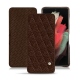 Custodia in pelle Samsung Galaxy S21 Ultra - Châtaigne - Couture ( Pantone 476C ) 