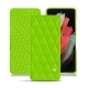 Custodia in pelle Samsung Galaxy S21 Ultra - Vert fluo - Couture