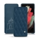 Samsung Galaxy S21 Ultra leather case - Blu mediterran - Couture