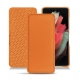 Samsung Galaxy S21 Ultra leather case - Orange PU