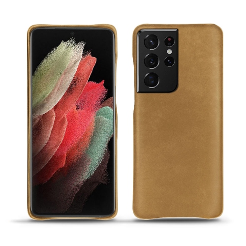 Funda de cuero Samsung Galaxy S21 Ultra PremiumSable vintage ( Pantone #9b7340 ) 