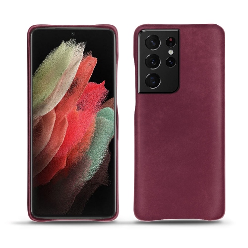 Samsung Galaxy S21 Ultra Premium Leder TaschePrune vintage ( Pantone #612434 ) 