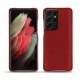 Samsung Galaxy S21 Ultra leather cover - Tomate ( Pantone 187C ) 