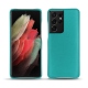 Lederschutzhülle Samsung Galaxy S21 Ultra - Bleu fluo
