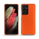 レザーケース Samsung Galaxy S21 Ultra - Orange fluo