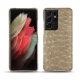 Capa em pele Samsung Galaxy S21 Ultra - Autruche desert