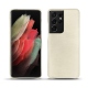 Coque cuir Samsung Galaxy S21 Ultra - Blanc escumo
