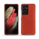 Samsung Galaxy S21 Ultra leather cover - Arange clouquié