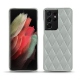 Custodia in pelle Samsung Galaxy S21 Ultra - Gris - Couture ( Nappa - Pantone W428C ) 