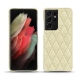 Funda de piel Samsung Galaxy S21 Ultra - Ivoire - Couture ( Sleek P C12 - White ) 