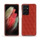 Capa em pele Samsung Galaxy S21 Ultra - Papaye - Couture ( Pantone 180C ) 