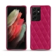 Coque cuir Samsung Galaxy S21 Ultra - Rose fluo - Couture