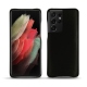 Coque cuir Samsung Galaxy S21 Ultra - Noir Veggie