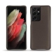 Samsung Galaxy S21 Ultra leather cover - Gris Veggie