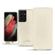 Housse cuir Samsung Galaxy S21 Ultra - Blanc PU