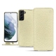 Samsung Galaxy S21+ leather case - Ivoire ( Sleek P C12 - White ) 