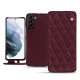 Lederschutzhülle Samsung Galaxy S21+ - Lie de vin - Couture ( Pantone 5115C ) 