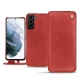 Housse cuir Samsung Galaxy S21+ - Cerise vintage ( Pantone 185C ) 