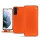 Samsung Galaxy S21+ leather case - Orange fluo