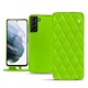 Lederschutzhülle Samsung Galaxy S21+ - Vert fluo - Couture