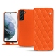 Samsung Galaxy S21+ leather case - Orange fluo - Couture