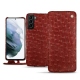 Lederschutzhülle Samsung Galaxy S21+ - Autruche ciliegia
