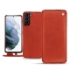 Samsung Galaxy S21+ leather case - Arange clouquié