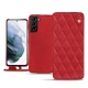 Samsung Galaxy S21+ leather case - Rouge troupelenc - Couture
