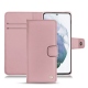 Housse cuir Samsung Galaxy S21+ - Rose ( Nappa - Pantone 2365C ) 