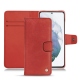 Capa em pele Samsung Galaxy S21+ - Cerise vintage ( Pantone 185C ) 